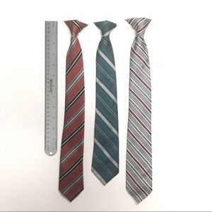 3 Clip-On Ties